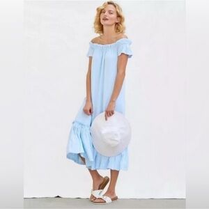 Sundry Sun Kissed Off the Shoulders Ruffle Midi dress